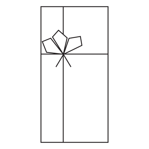 Geschenkbox Strichsymbol 27 PNG-Design
