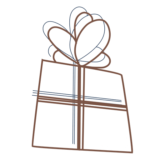 Icono de trazo de caja de regalo 70 Diseño PNG