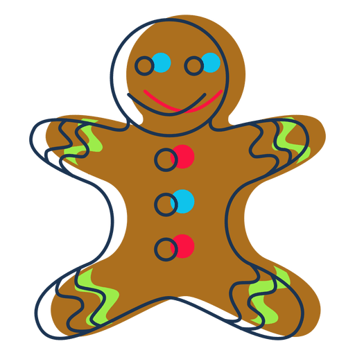 Gingerbread man cartoon icon 42