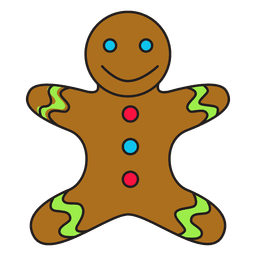 Gingerbread Man Cartoon Icon 58 PNG & SVG Design For T-Shirts