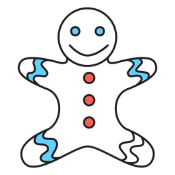 Icono de dibujos animados de hombre de pan de jengibre 54 Diseño PNG