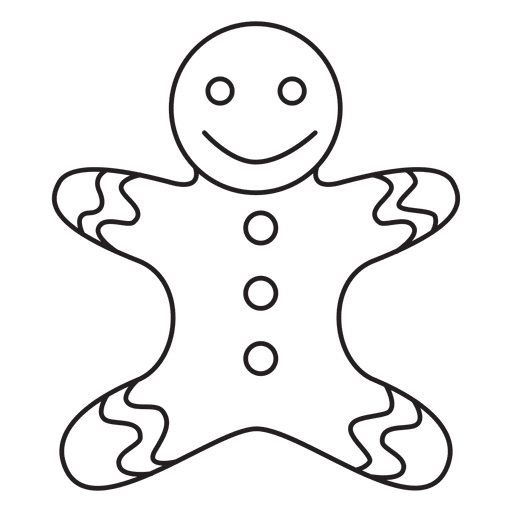 Icono de trazo de hombre de pan de jengibre 88 Diseño PNG
