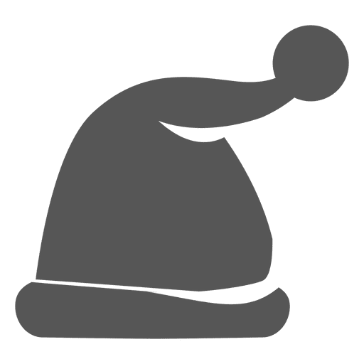 Icono de sombrero de santa claus gris 2 Diseño PNG