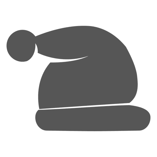 Icono de sombrero de santa claus gris 3 Diseño PNG
