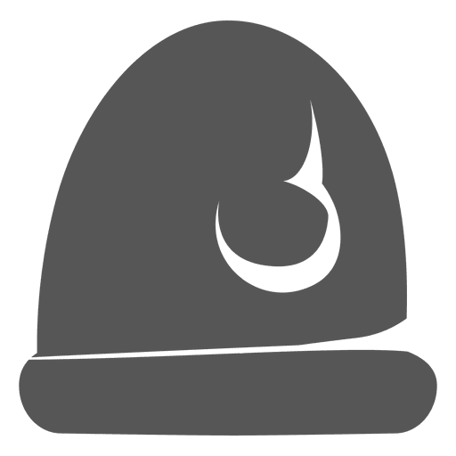 Icono de sombrero de santa claus gris 4 Diseño PNG