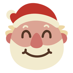 Sonrisa cara de santa claus con emoticon 59 Diseño PNG