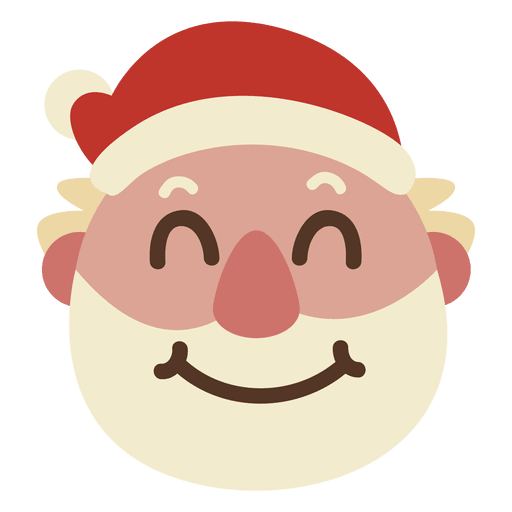 Grinsen Weihnachtsmann Gesicht Emoticon 59 PNG-Design