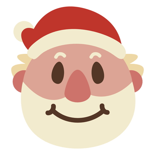 Grinsen Weihnachtsmann Gesicht Emoticon 68 PNG-Design