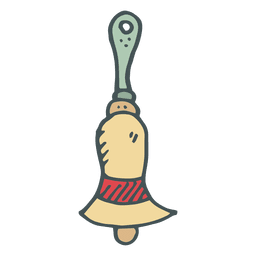 Campana de mano icono de dibujos animados dibujados a mano 23 Diseño PNG