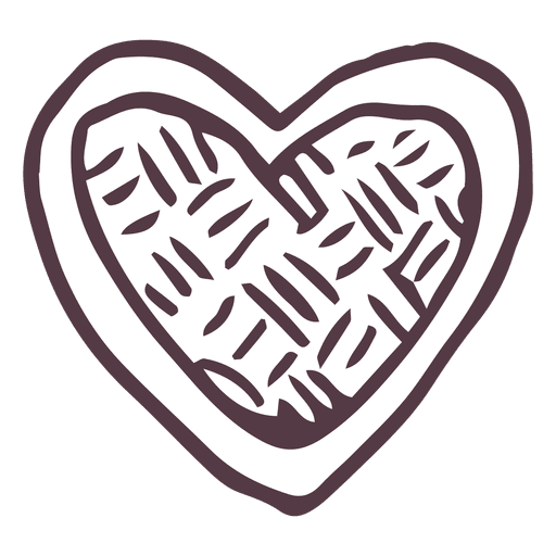 Ícone de mão desenhada de coração 21 Desenho PNG