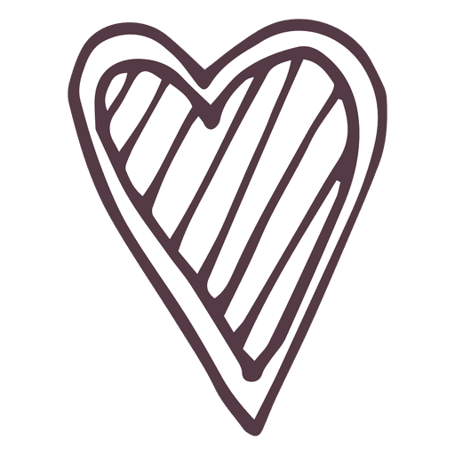 Ícone de mão desenhada de coração 49 Desenho PNG