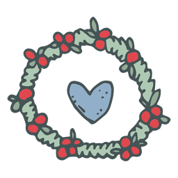 Icono de dibujos animados dibujados a mano de corona de corazón 32 Diseño PNG
