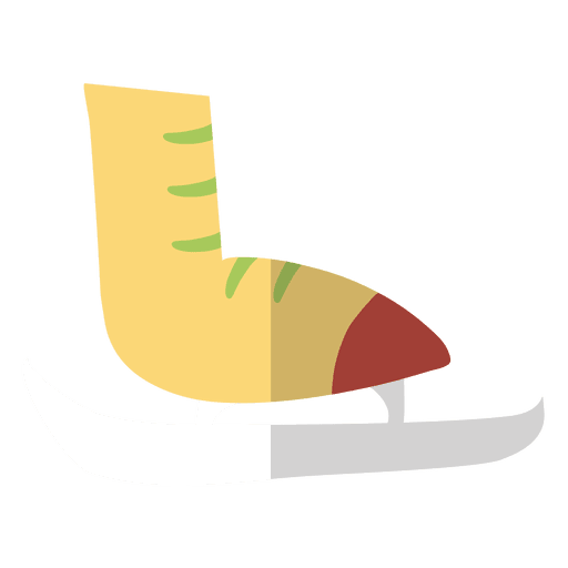 Icono plano patín de hielo 8 Diseño PNG