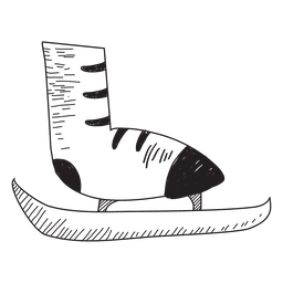 Icono dibujado mano patinaje sobre hielo 45 Transparent PNG