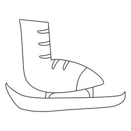 Icono de trazo dibujado mano patinaje sobre hielo 15 Transparent PNG