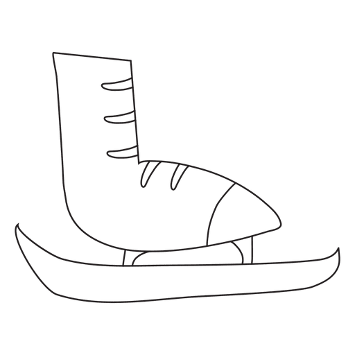 Icono de trazo dibujado mano patinaje sobre hielo 15 Diseño PNG