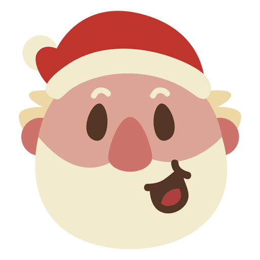 Lachen Weihnachtsmann Gesicht Emoticon 60 PNG-Design