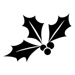 Icono de silueta de muérdago 20 Diseño PNG