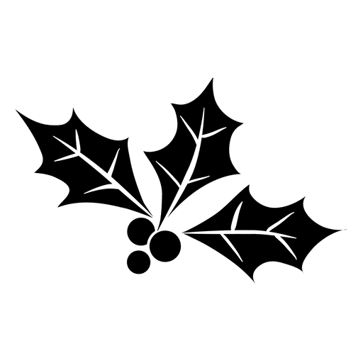 Icono de silueta de muérdago 27 Diseño PNG