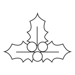 Icono de trazo de muérdago 78 Diseño PNG