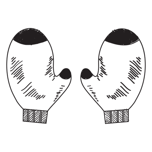 Fäustlinge handgezeichnetes Symbol 52 PNG-Design