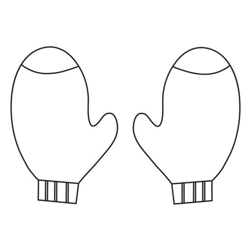 Fäustlinge handgezeichnetes Strichsymbol 14 PNG-Design