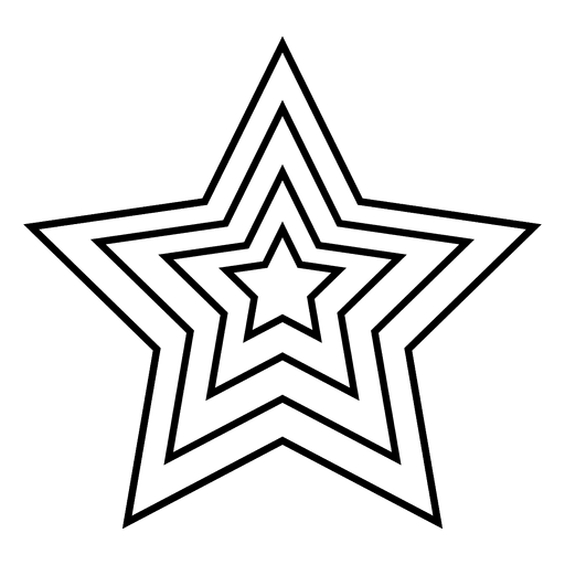 Logotipo de icono de trazo de estrella m?ltiple Diseño PNG