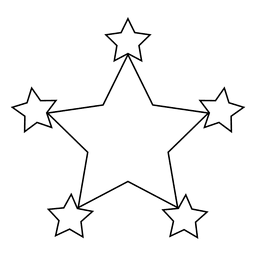 Icono de trazo de estrella múltiple 02 Transparent PNG