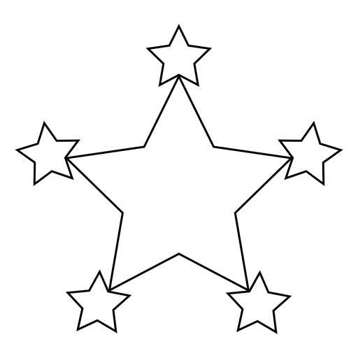 Icono de trazo de estrella múltiple 02 Descargar PNG/SVG transparente