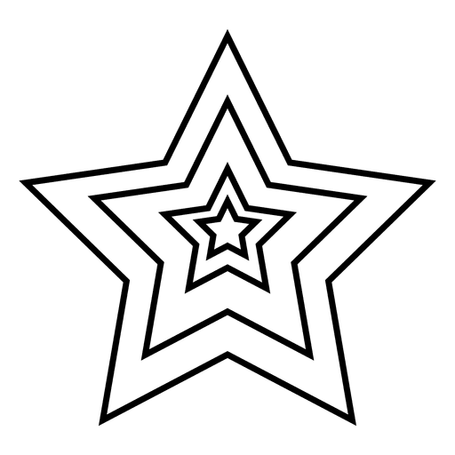 Mehrstern-Strichsymbol 03 PNG-Design