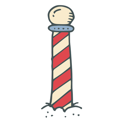 North Pole Stripe Hand Drawn Cartoon Icon 12 PNG & SVG Design For T-Shirts