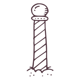Hand gezeichnetes Symbol des Nordpolstreifens 9 PNG-Design