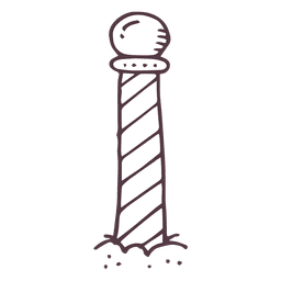 North pole stripe hand drawn icon 9 PNG Design Transparent PNG