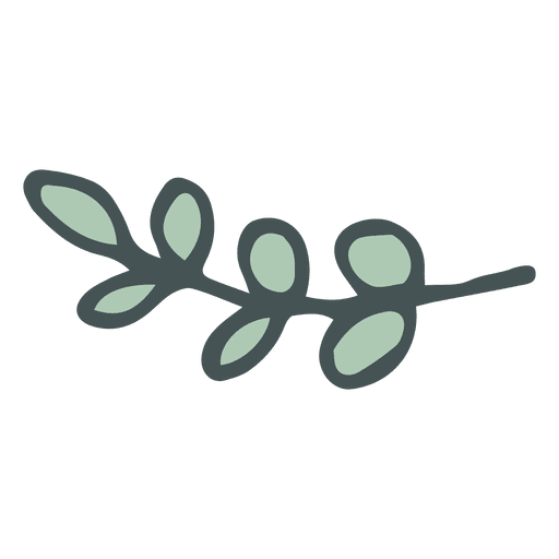 Olive branch hand drawn cartoon icon 20 PNG Design