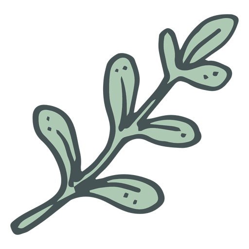 Icono de dibujos animados dibujados a mano rama de olivo 4