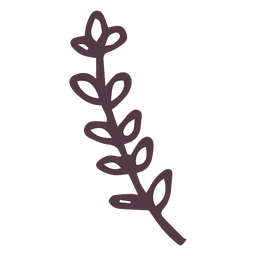 Hand gezeichnetes Symbol des Olivenzweigs 12 PNG-Design