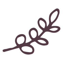 Ícone de mão desenhada de ramo de oliveira 13 Transparent PNG