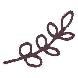 Icono dibujado a mano rama de olivo 13 Diseño PNG
