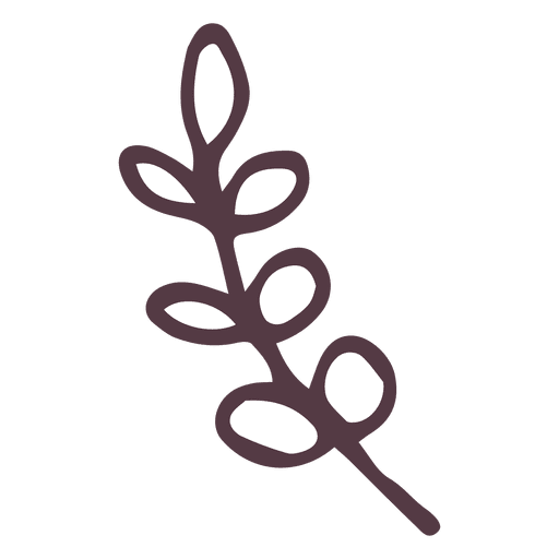 Hand gezeichnete Symbolillustration des Olivenzweigs PNG-Design