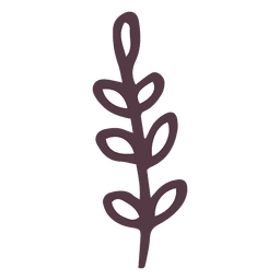 Icono dibujado a mano rama de olivo 9 Diseño PNG