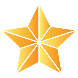 Estrela poligonal 3d 01 Desenho PNG