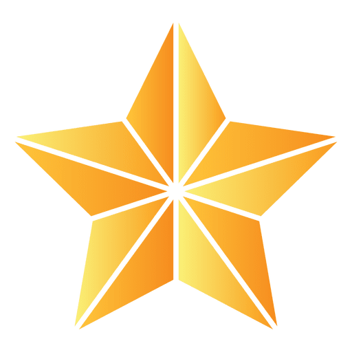 Polygonal star 3d 01 PNG Design