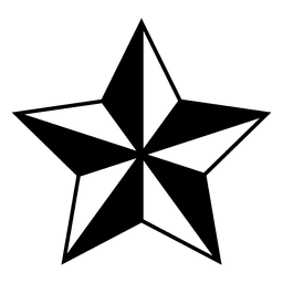 Polygonaler Stern 3d 02 PNG-Design