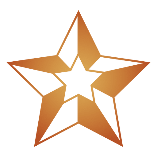 Polygonal star 3d 06 PNG Design