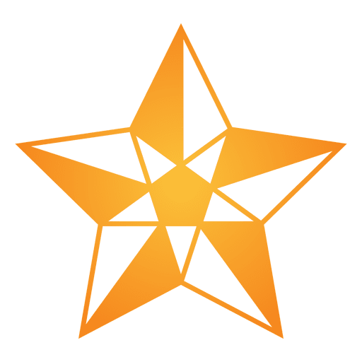 Estrela poligonal 3d 09