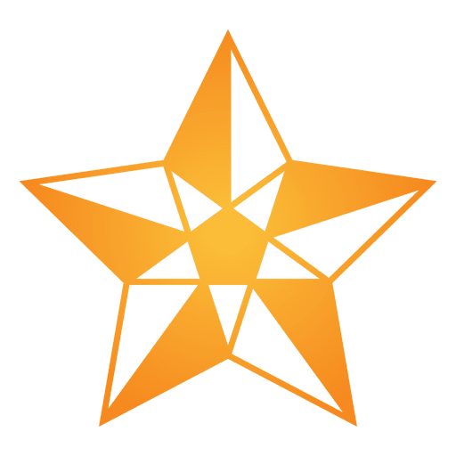 Polygonal star 3d 09 - Transparent PNG & SVG vector file