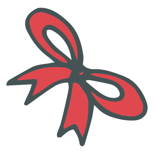 Red bow hand drawn cartoon icon 43 PNG Design