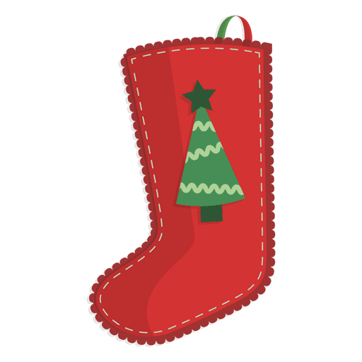 Red christmas stocking christmas tree icon 29 PNG Design