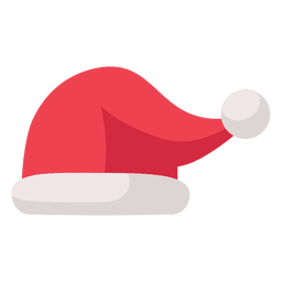 Red santa claus hat flat icon 10 Transparent PNG