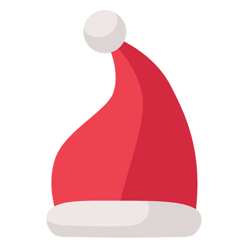 Icono plano de sombrero rojo de santa claus 11 Diseño PNG